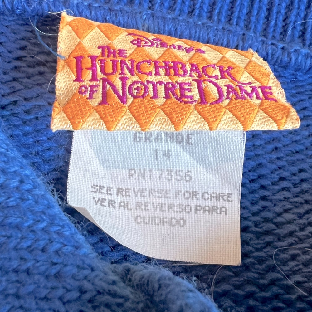Vintage Disney Hunchback of Notre Dame Esmerelda Cardigan ChildSize 14/ W XS/S - Picture 7 of 8